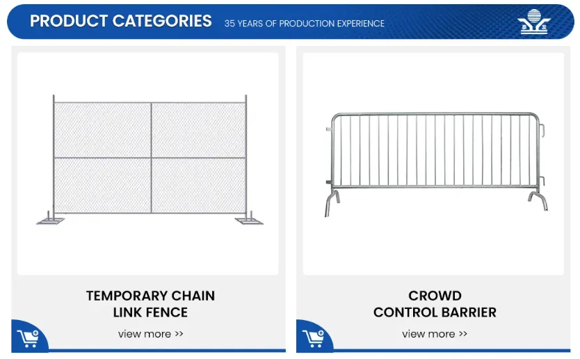 Zhongtai Galvanized Temporary Fence Panels 30 X 30 X 150 mm Exterior Square Steel Rod/Pipe Canada Temporary 6 Foot Fence
